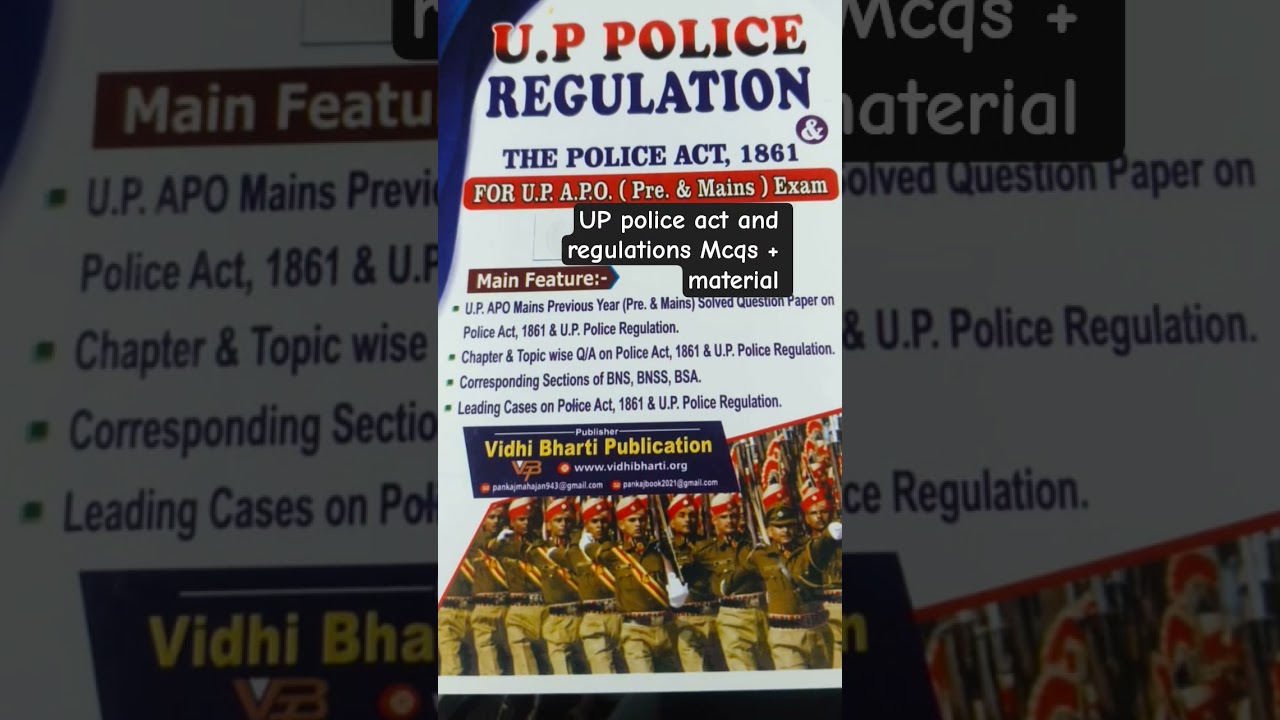 UP POLICE ACT 1861 ( mcqs with material) 