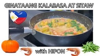 Vlog6 GINATAANG KALABASA AT SITAW na may hipon | 필리핀 음식 | #FoodVlog  #001Cooking by Jomari Benaza 144 views 3 years ago 9 minutes, 1 second