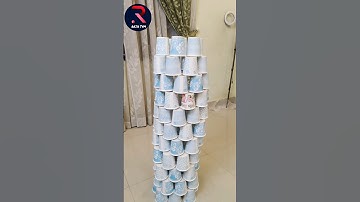PAPER CUP STACK #shorts #youtubeshorts #klbrobijurithvik  #rajatvm @rajatvm