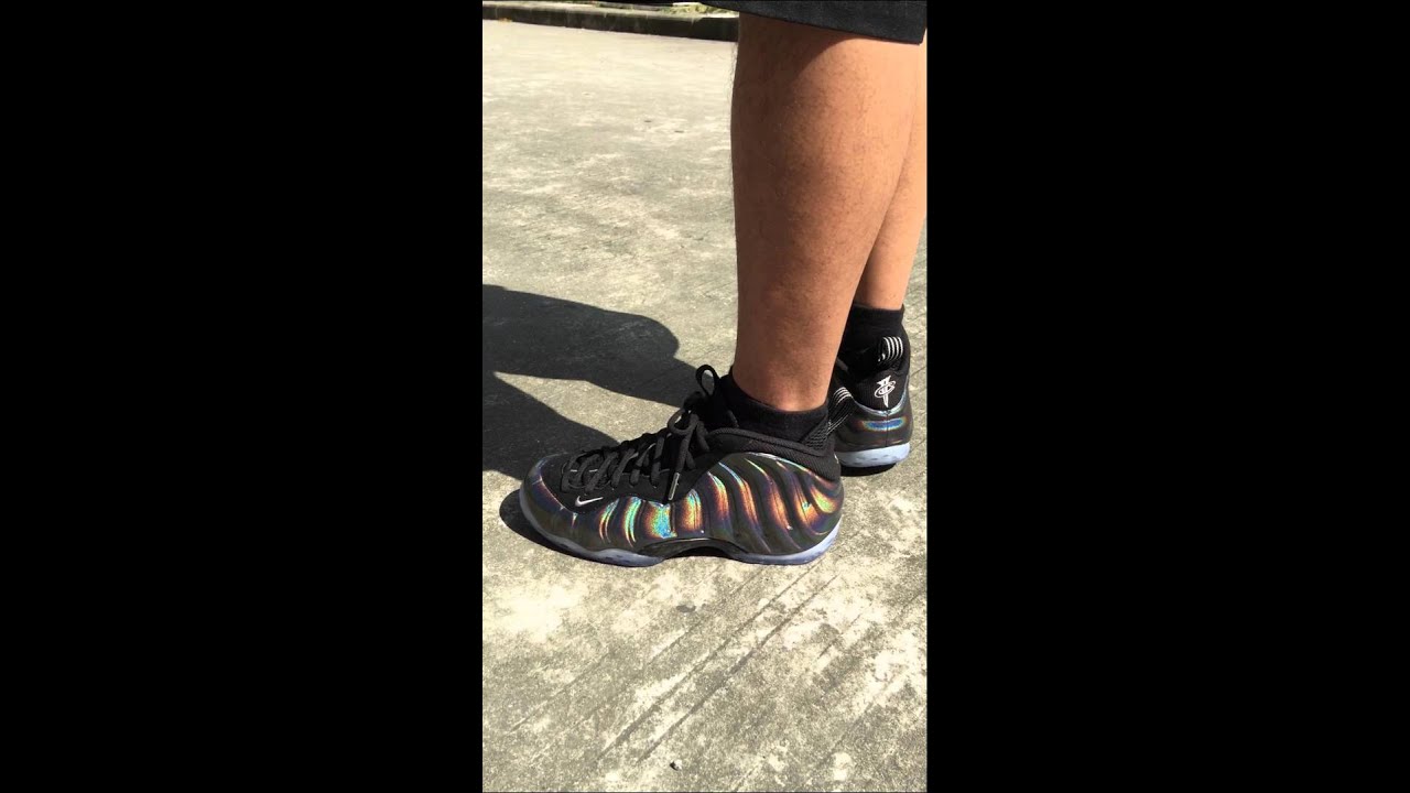 foamposite hologram on feet