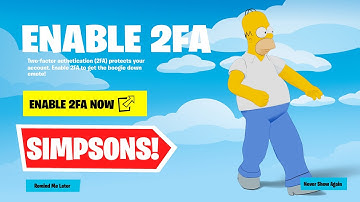 HOW TO ENABLE 2FA ON FORTNITE! (Simpsons Season)