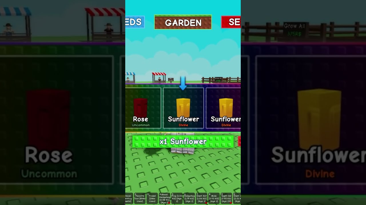 Opening The RAREST EXOTIC SEED PACK For RAINBOW SUNFLOWER Roblox Grow A Garden 