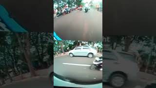 Ojol jatuh sedang bawa penumpang di depan sport mall kelapa gading #kecelakaan #ojol #nabrak