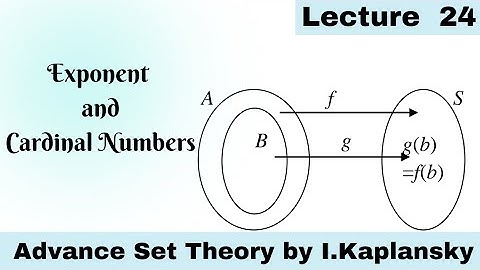 Exponents and Cardinal Numbers , Advance Set Theory by I.Kaplansky