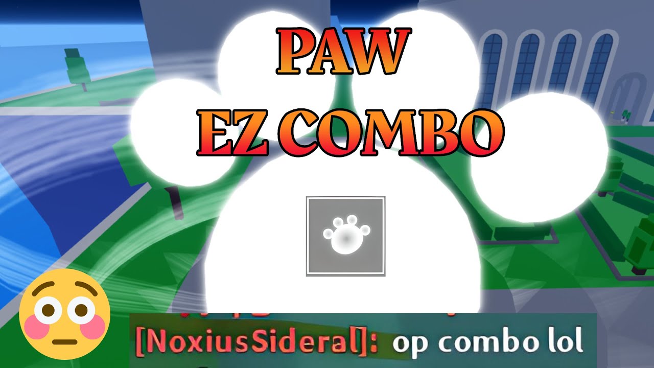 PEGUEI um COMBO ONESHOT de PATA e fui testar.. 😯 #bloxfruits #paw #ro