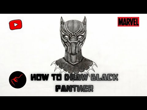 How To Draw Black Panther - Beginners Tutorial - YouTube