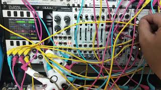 Practicing modular synth jam - rhythm test with QCD AND Maze | 20210512