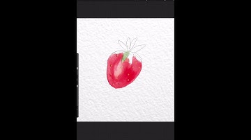 Strawberry illustration in procreate/procreate digital illustration/step by step illustration
