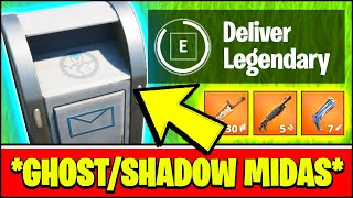 DELIVER LEGENDARY WEAPONS TO GHOST OR SHADOW DROPBOXES Locations (Fortnite GHOST SHADOW MIDAS)