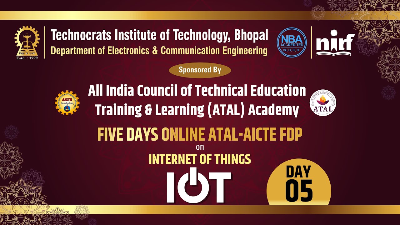 Five days Online Faculty Development Program on "Internet of Things ...