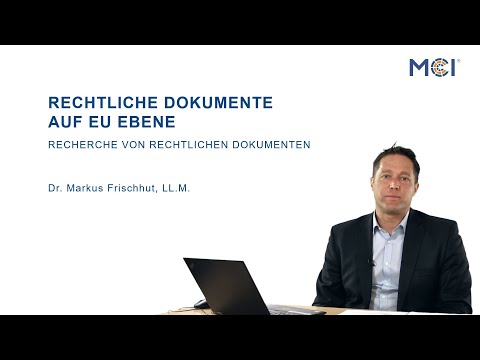 Recherche rechtlicher Dokumente auf EU Ebene