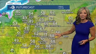 Warm with a few storms across the Denver metro area Friday