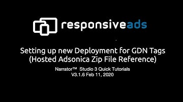 ResponsiveAds Academy: Setting up GDN Adsonica Zip deployment