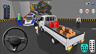 New Kia Pickup Transport Excavator Stuck Parking Wtih Excavator 🛻3D Driving Class - Android gameplay screenshot 5