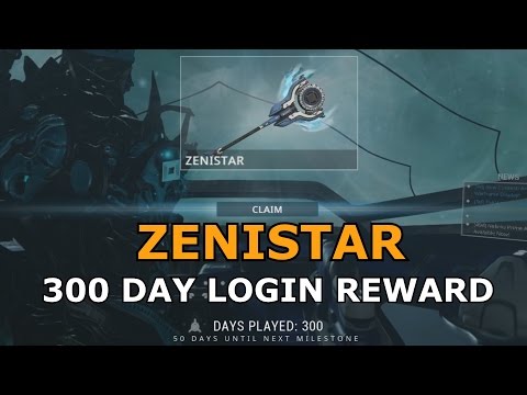 Warframe - Quick Look At Zenistar (300 Day Login Reward)