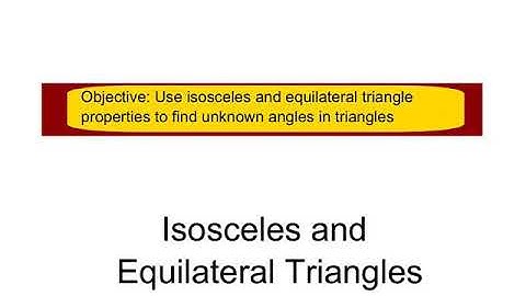 Isosceles triangle review and word problem