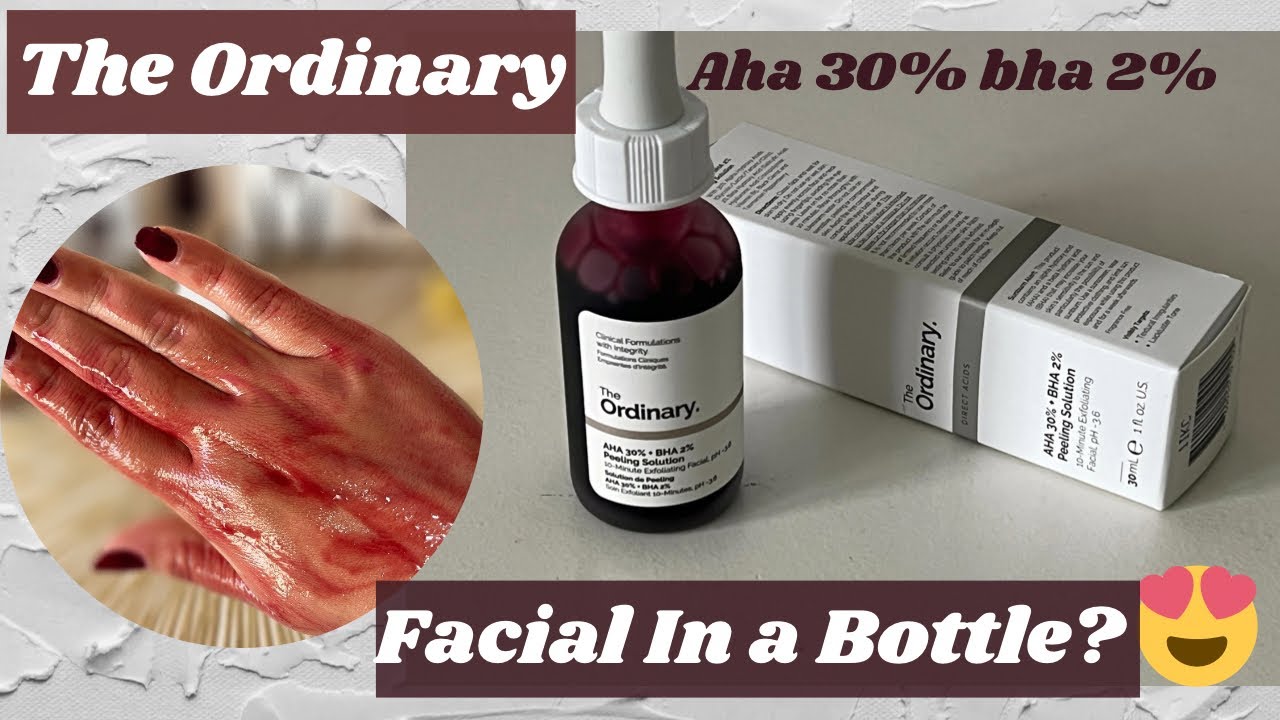 The Ordinary aha 30% + bha 2% Peeling Solution * Honest Review* - YouTube