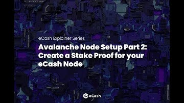 How to stake your eCash - XEC Staking Rewards Part 2: Create a Stake Proof for your Node