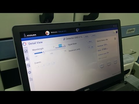 FlexLab adjusting UV wavelength using Knauer Mobile Control software