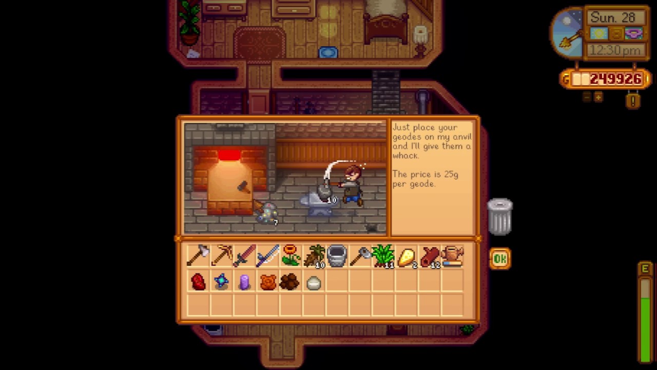 Opening 14 Omni Geodes in Stardew Valley