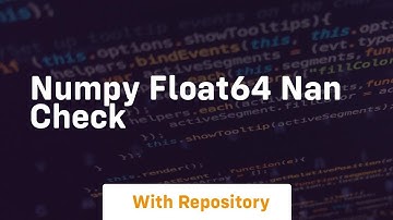 numpy float64 nan check