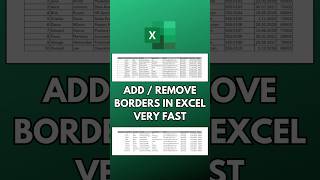 How to ADD and REMOVE Excel Table Border Lines Quickly