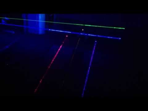 Laser rainbow - 532, 445, 650, 593.5, 405nm