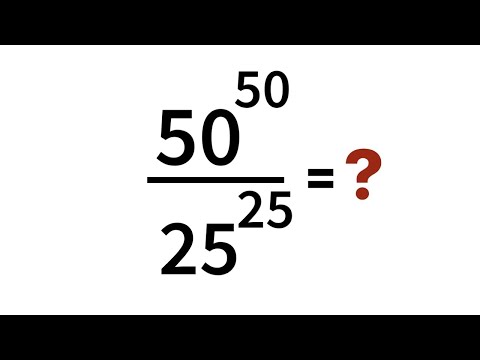 A Wonderful Math Problem With Exponent And Power. 50 ^50 ÷25^25 =?
