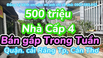 Bán gấp trong tuần Căn Nhà cấp 4 mặt Tiền Đường Ô Tô Quận Cái Răng Tp, Cần Thơ