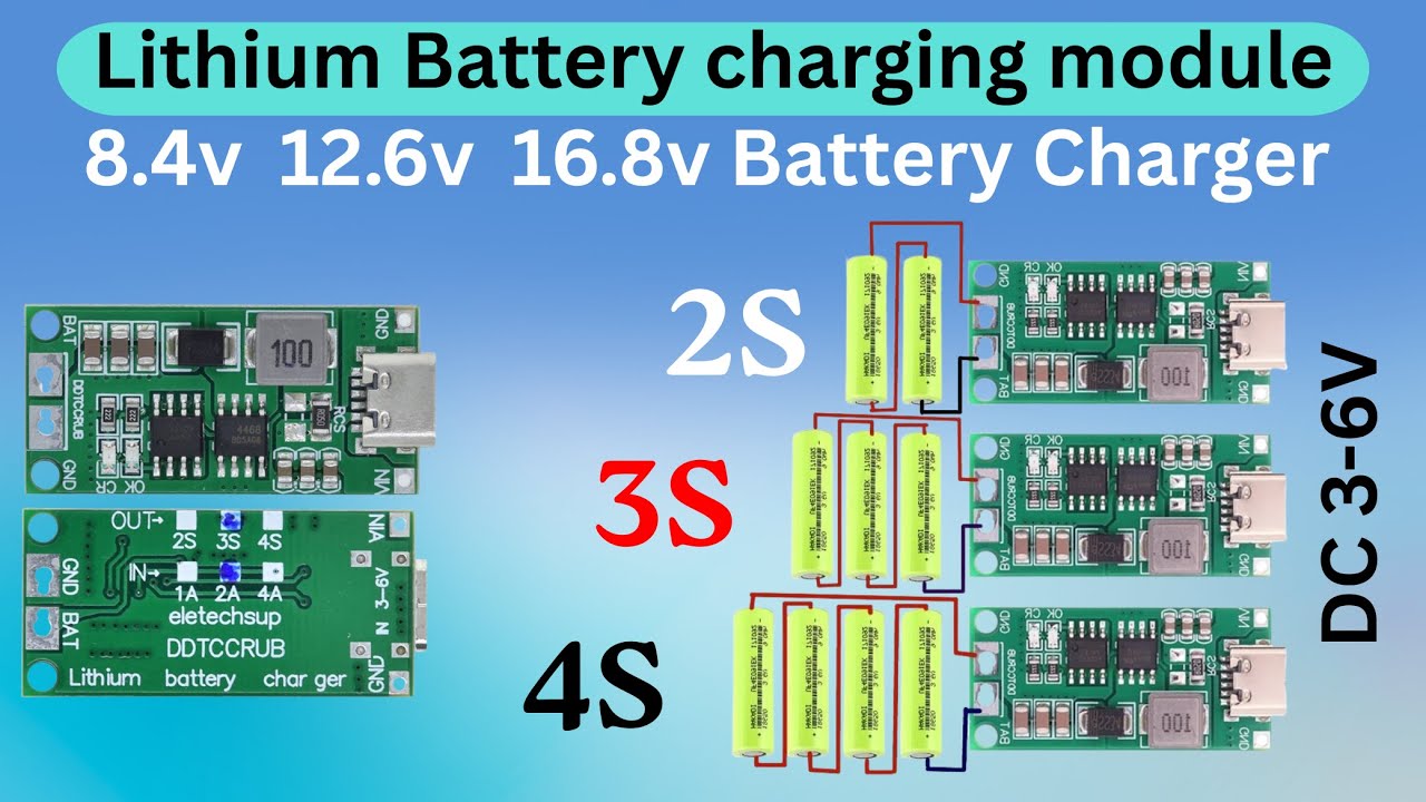 Lithium Battery charging module 2s 3s 4s || 1A 2A 4A Module || CN3303 module