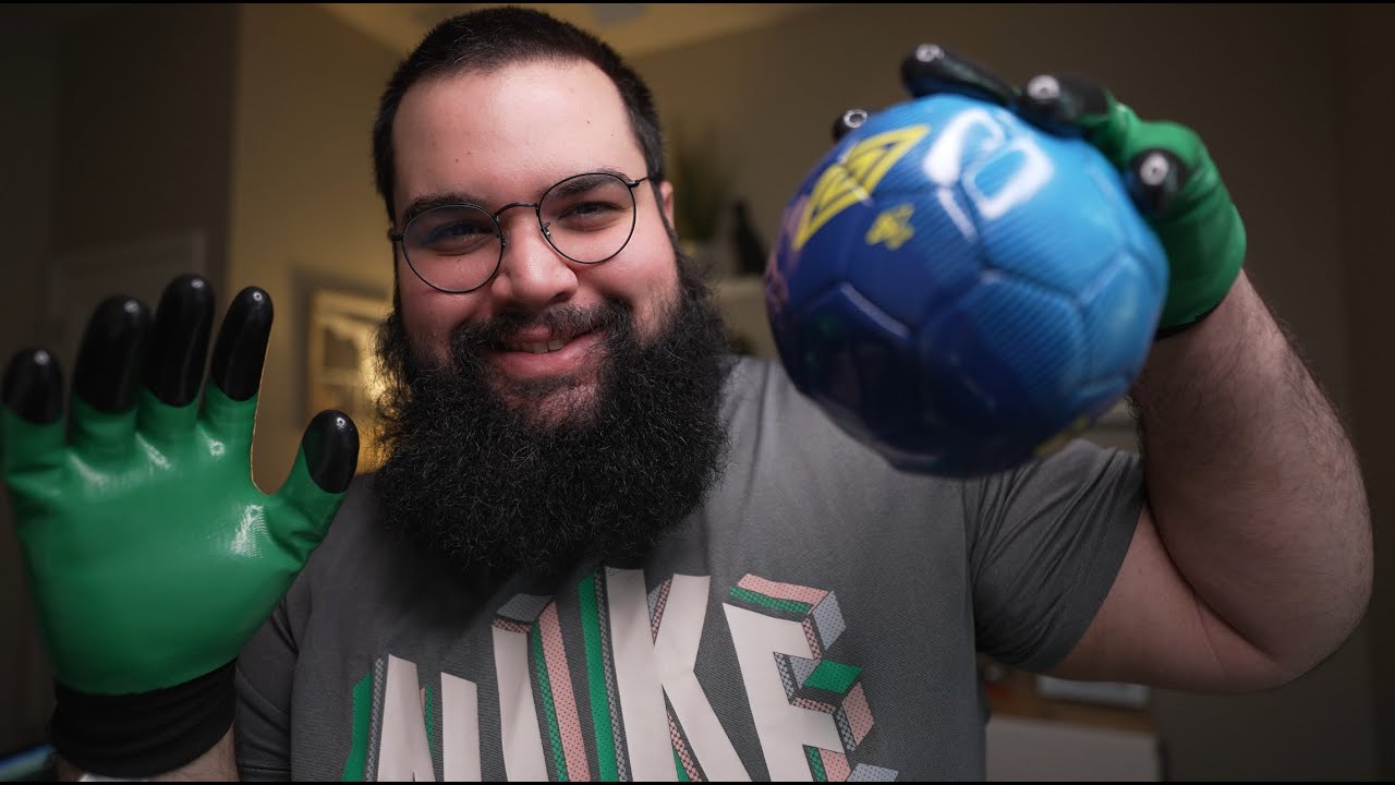 ASMR Зелёные липкие перчатки (тихий голос) (4K)