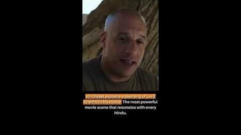 vin diesel scene about lord krishna
