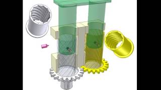 Converting two way linear motion into one way rotation 5