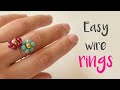 How to make flower WIRE RINGS. Easy!