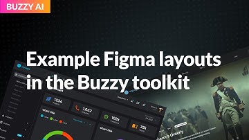 Example Buzzy layouts in the Buzzy Figma toolkit