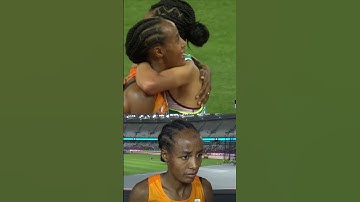 Sifan Hassan reacts to dramatic 10,000m finish 🥹 #athletics #running #worldathleticschamps