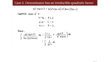 [Math 22] Lec 04 Integration of Rational Functions by Partial Fractions (Part 3 of 4)