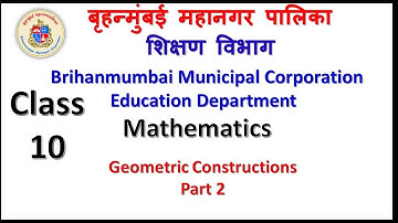 Class 10 Mathematics  Geometric Constructions BMC Edu VTC teacher Sreekumar T