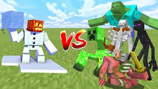 MUTANT SNOW GOLEM vs MUTANT CREATURES in Minecraft Mob Battle