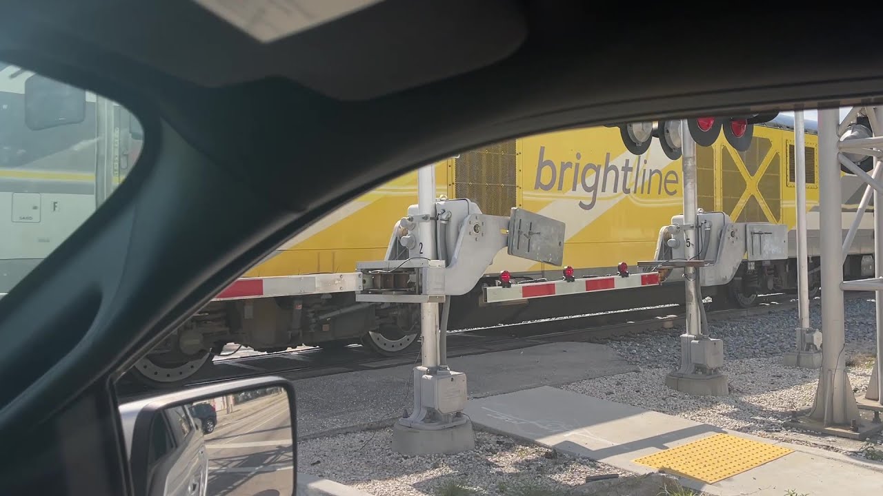 Brightline Train In Palm Beach County Florida - YouTube