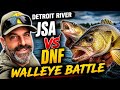 Detroit River Walleye Battle | JSA vs DNF Fishing Challenge