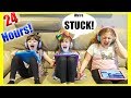 STUCK TOGETHER for 24 HOURS Challenge! Ava Isla and Olivia