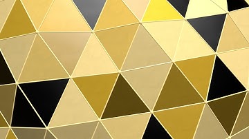 Shiny Metallic Black Gold Moving Triangle Grid Tile Shapes Graphic 4K Moving Wallpaper Background