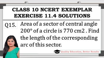Exercise 11.4 Q15 NCERT Exemplar  Class 10 Maths @MathsTeacher