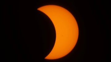 Solar Eclipse 2017 time lapse moon leaving the sun
