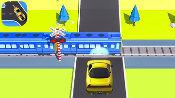 Traffic Run All Levels Android IOS Game - Car traffic Run Car Flip Realistic Train Crashes