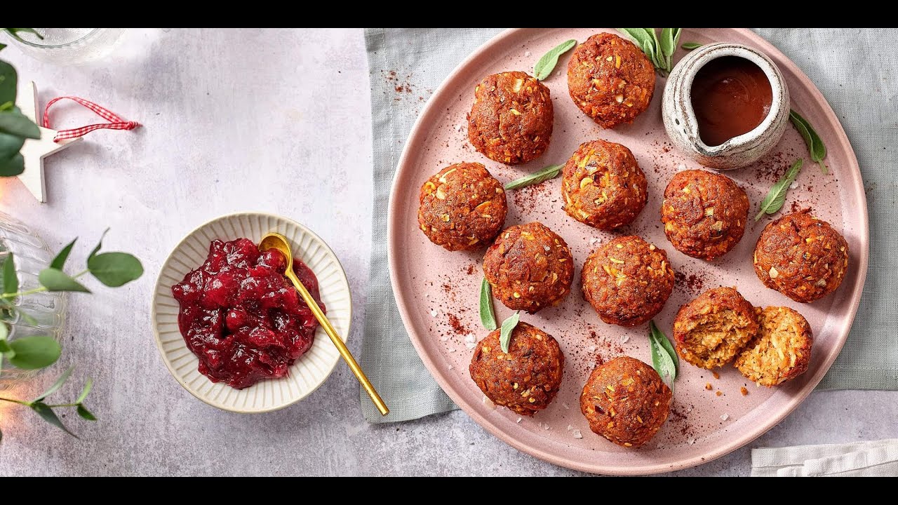 Meatless Farm No'Duja Christmas Stuffing Balls Recipe YouTube