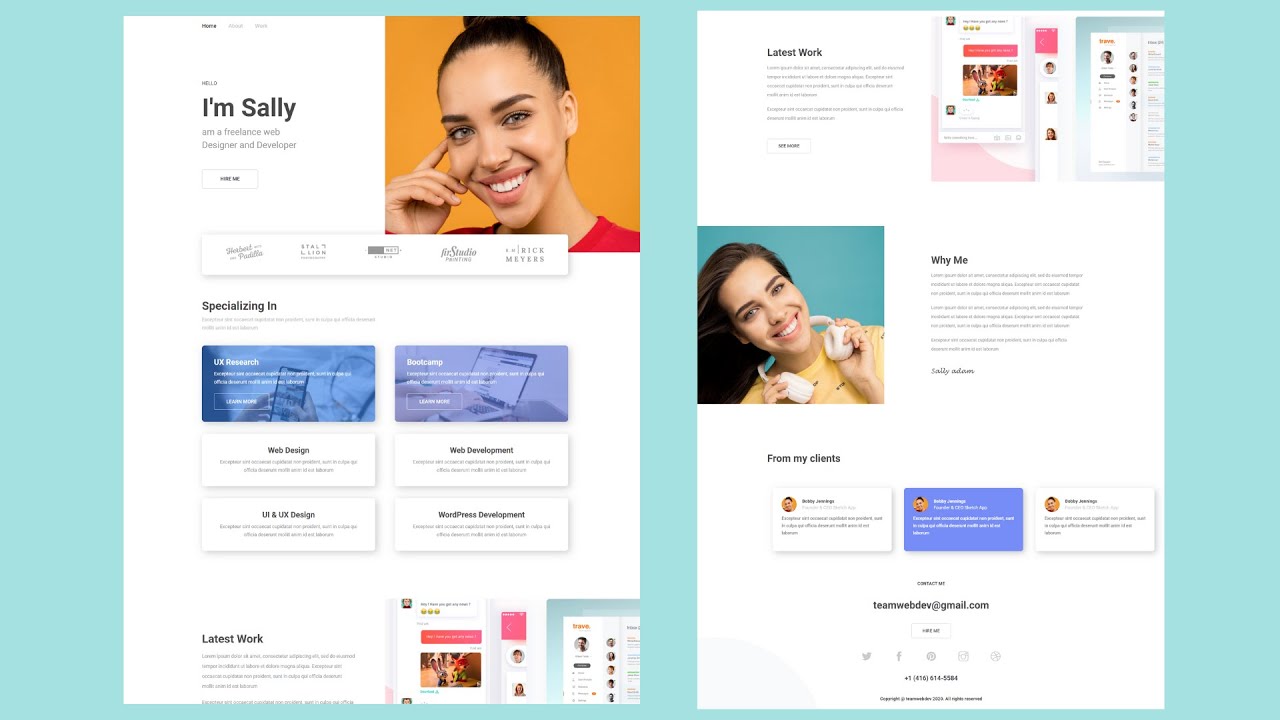 Personal Portfolio Website Design using HTML And CSS - YouTube
