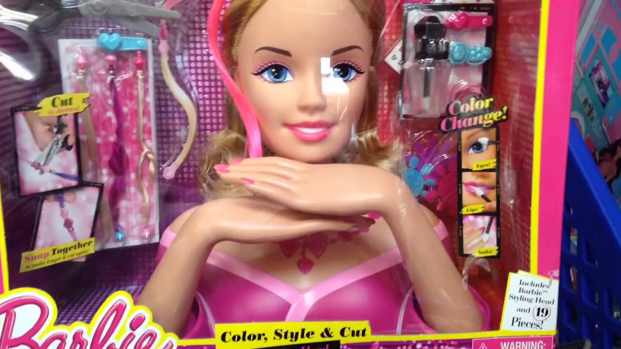 barbie cut and color styling head