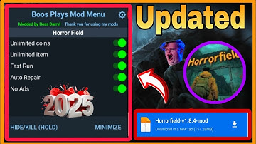 NEW Update Horror Field Mod Menu v1.8.4 Latest On Android | Horror Field Mod Apk 2025